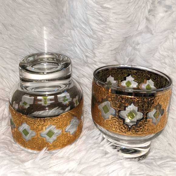 Mid-Century Culver Ltd.  "Valencia" , 22-Karat Drink Glasses. Drinkware-Set of 4 - Picture 2 of 5